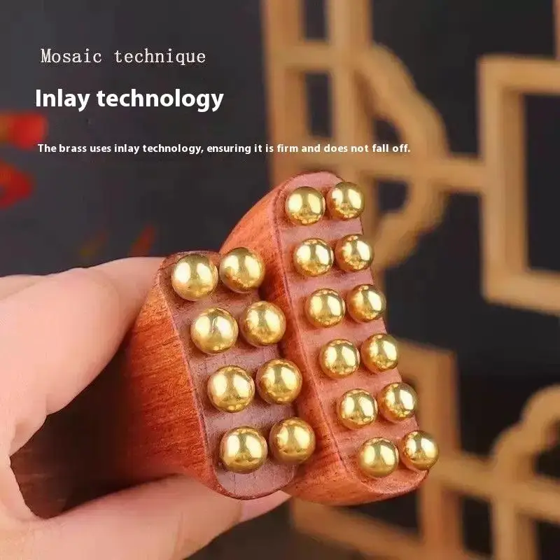 مشع الجلد المنقذ اللمفاوي السموم مدلك الوجه يتلاشى التجاعيد شركة الفك والعينين أداة التجميل الخشب النحاس الطبيعي #3