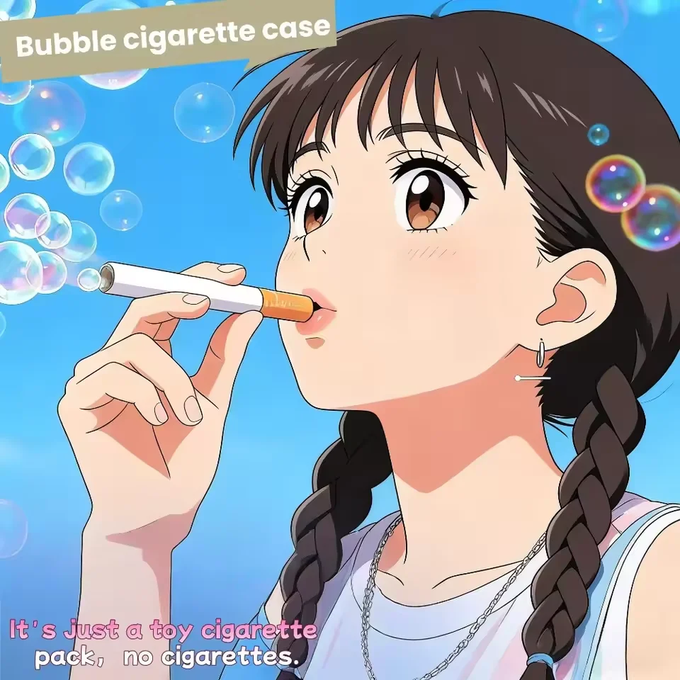 2026 Simulated Toy Bubble Cigarette Box Creative and Funny Adult Decompression Cigarette Bubble Prank Abstract