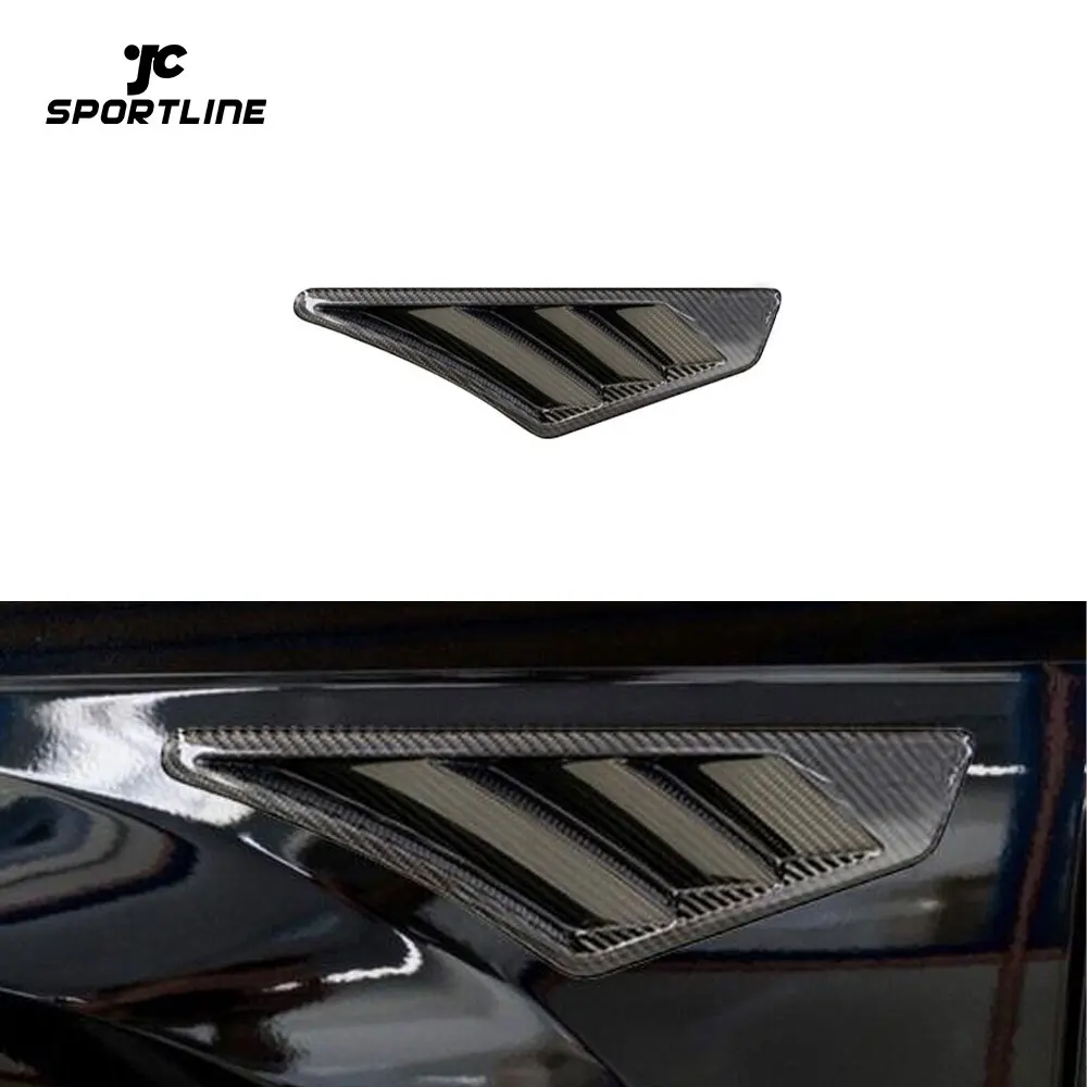 Dry Carbon Side Fender Air Wing Vent Cover Shark Fins for Audi Q8 4-Door 2019-2023