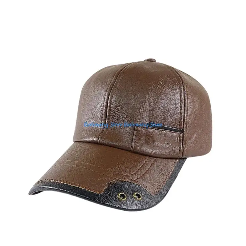 

573B Waterproof PU Baseball Cap For Men And Women Unisex Adjustable Strap Breathable Lining For Outdoor Sport And Daily Wear