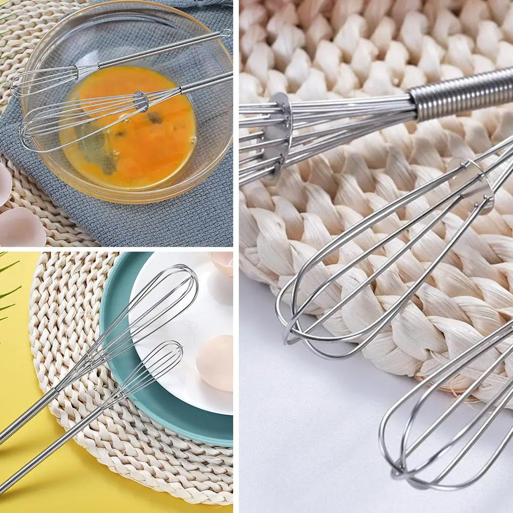 1Pc Multifunzionale Rotary Manuale Frullino per le uova Mixer Frusta Cuocere L'uovo Strumento In Acciaio Eco-Friendly Mini Agitatore In Acciaio Cucina E J8Q5