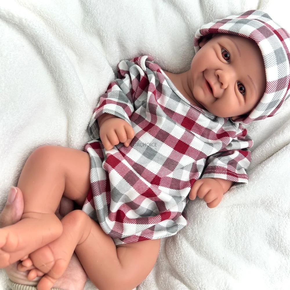 

Реквизит для фотосъемки, 17 дюймов, реалистичная силиконовая кукла Reborn для маленьких девочек, реалистичная кожа, гибкие конечности, идеально подходящая для съемки, рождественский подарок