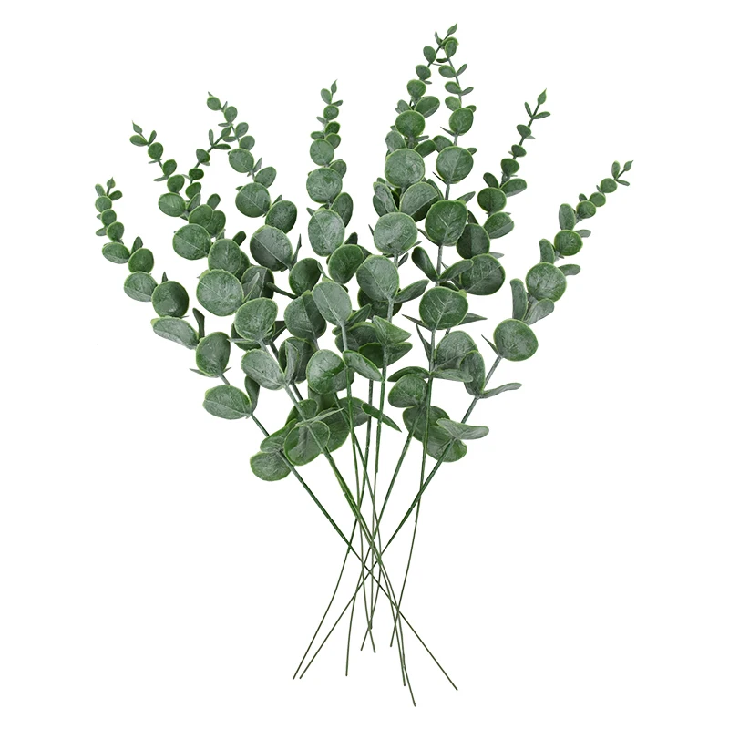 

30pcs Artificial Plants Eucalyptus Leaves Green Leaf Branches Flowers Wreath Bouquets Ornament Home Garden Party Wedding Decor