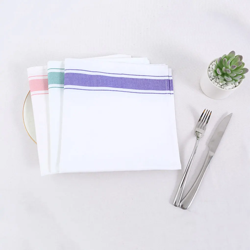 Cotton Glass Drying Cloth Portable Reusable Water Absorbent Colorful Soft Towel Kitchen Hotel Dish Cleaning Cloths Tableware