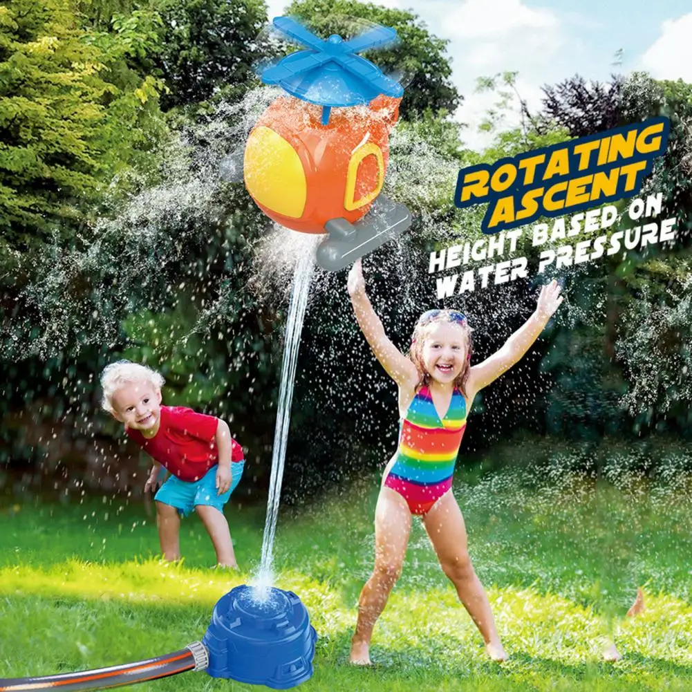 

Summer Outdoor Sprinkler Rotatable Copter Launcher Fun Water Sprinkler Toy for Outdoor Summer Play Garden Backyard for Toddlers