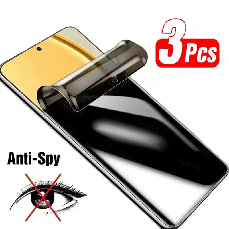 3Pcs Privacy Hydrogel Film For Samsung Galaxy M55 5G M15 M15 M54 M34 M14 4G M04 Screen Protectors