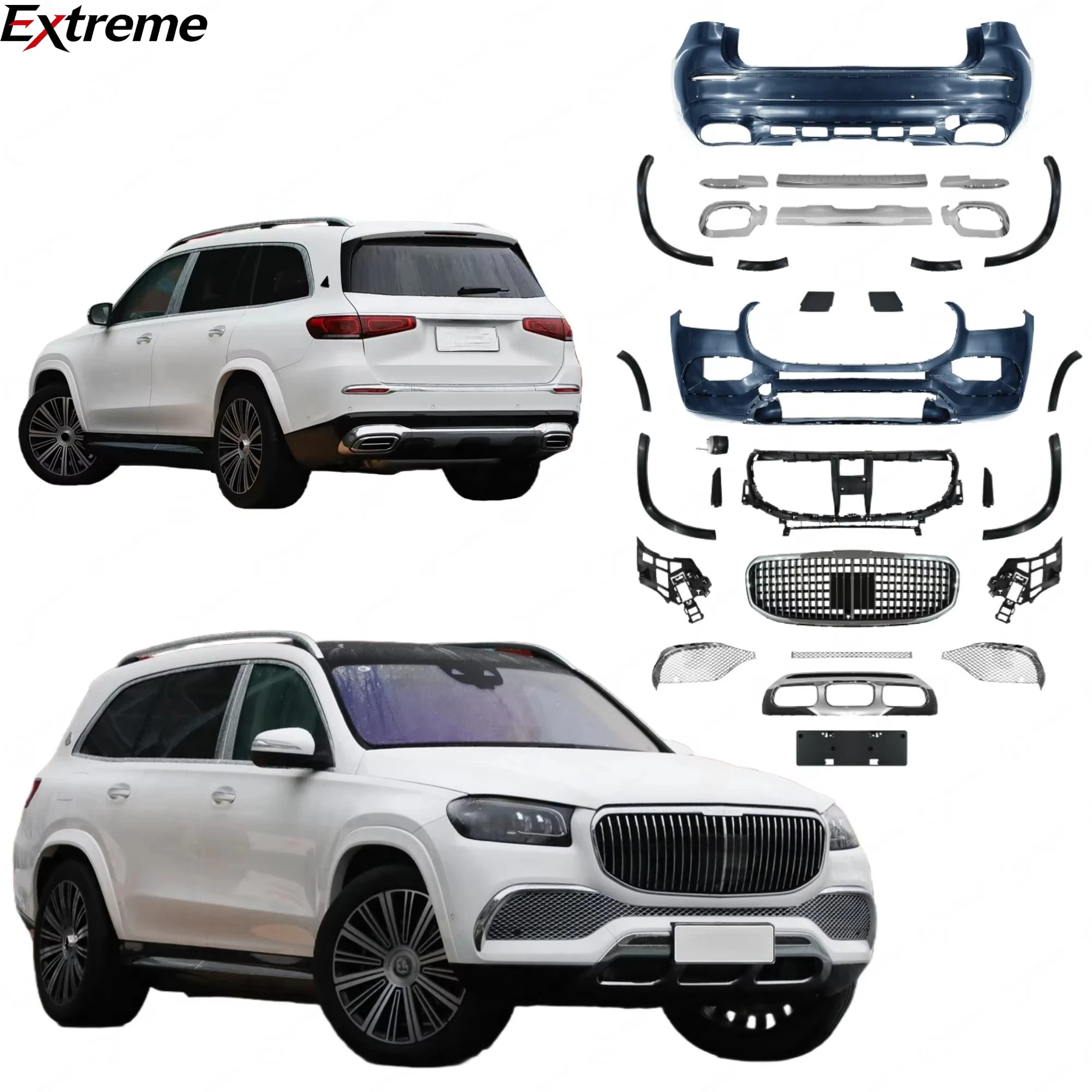 

Body Kit for Mercedes Benz GLS Class X167 Conversion to 2024 Maybach Style Facelift Car Bumpers Complete Auto Parts