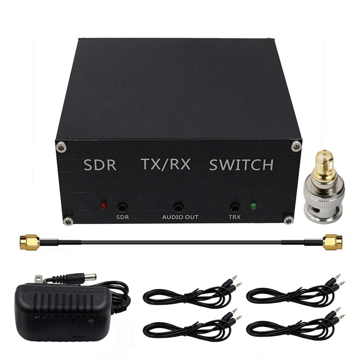 

160MHz 100W Antenna Sharer SDR Transceiver Switch Box Aluminum Alloy Case US Plug