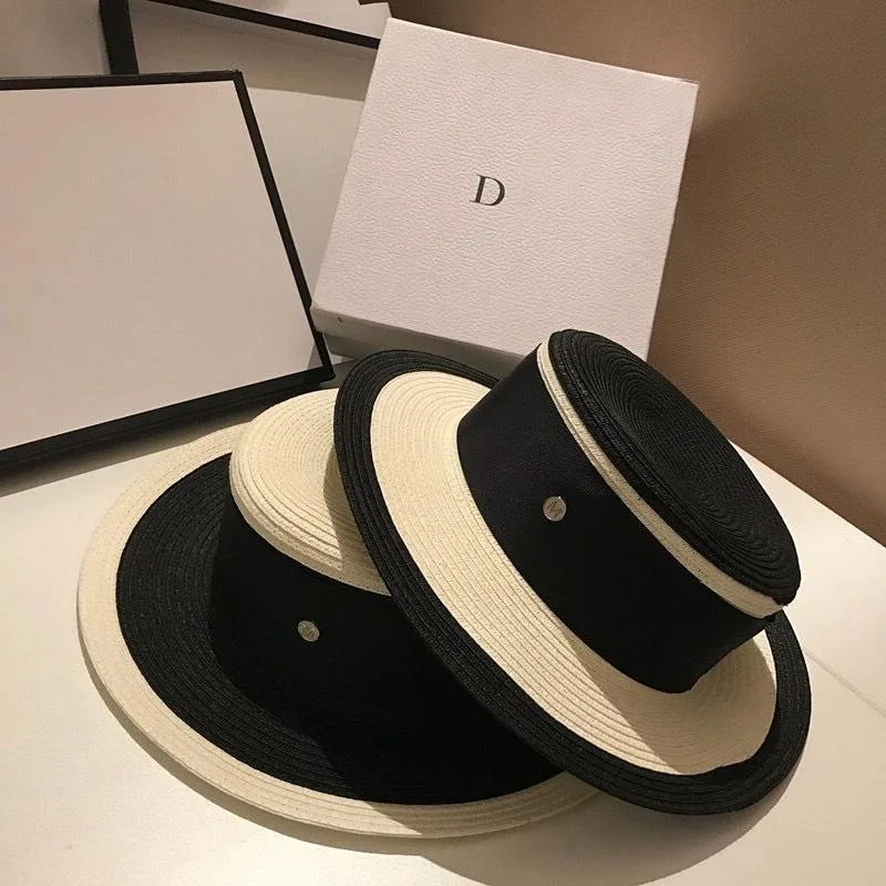 Stylish Bow Ornament Straw Hat Slim Face Design Summer Beach Holiday Sun Protection Hat