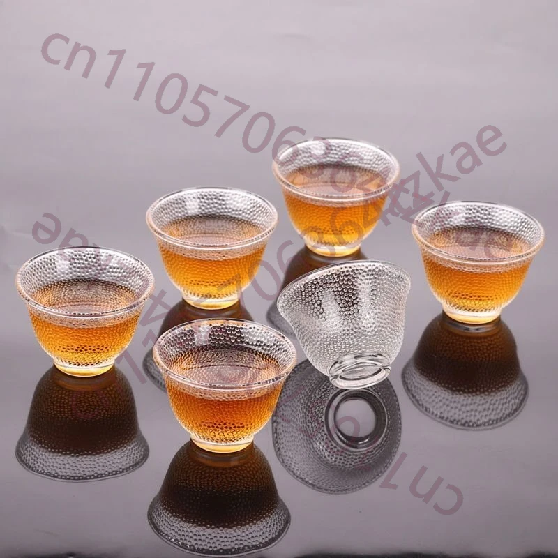 

6 Pcs 50ml Glass Teacup Set Transparent Simple Style Tea Cup Tea Set