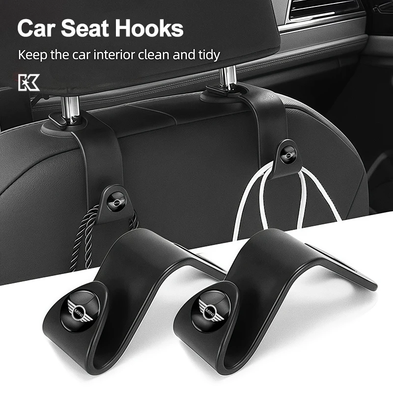 Ganchos para asiento trasero de coche, soporte de almacenamiento para Mini Cooper JCW Works Hatch F54 F55 F56 F57 F60 R50 R52 R53 R55 R56 R57 R58, 2 uds.