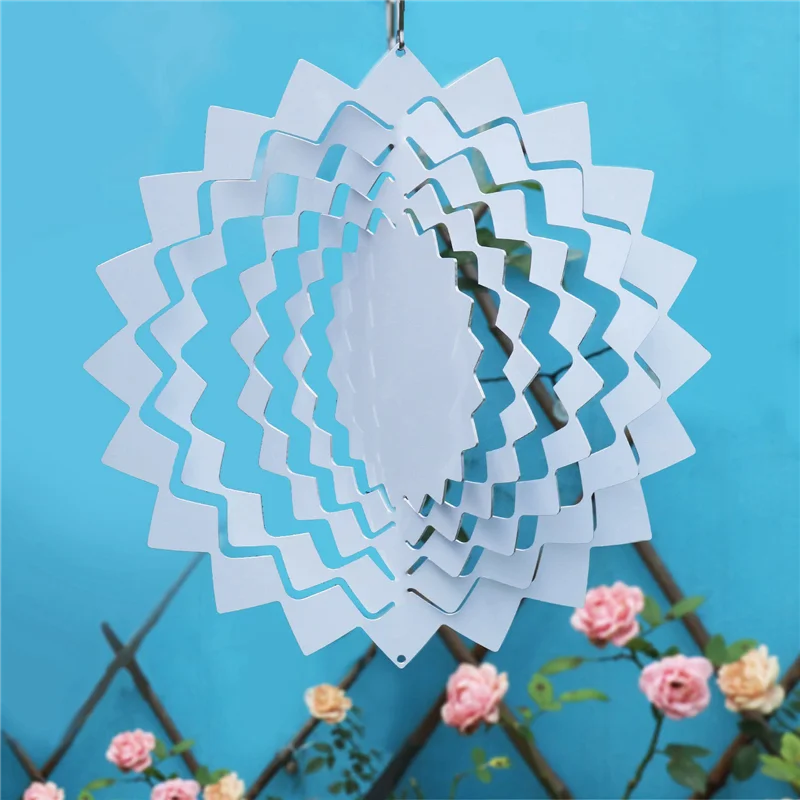 

-HOPE 10 Inches Sublimation Wind Spinner Blanks, Outdoor Spinner Hanging Decor For Window Indoor Outdoor Yard Garden