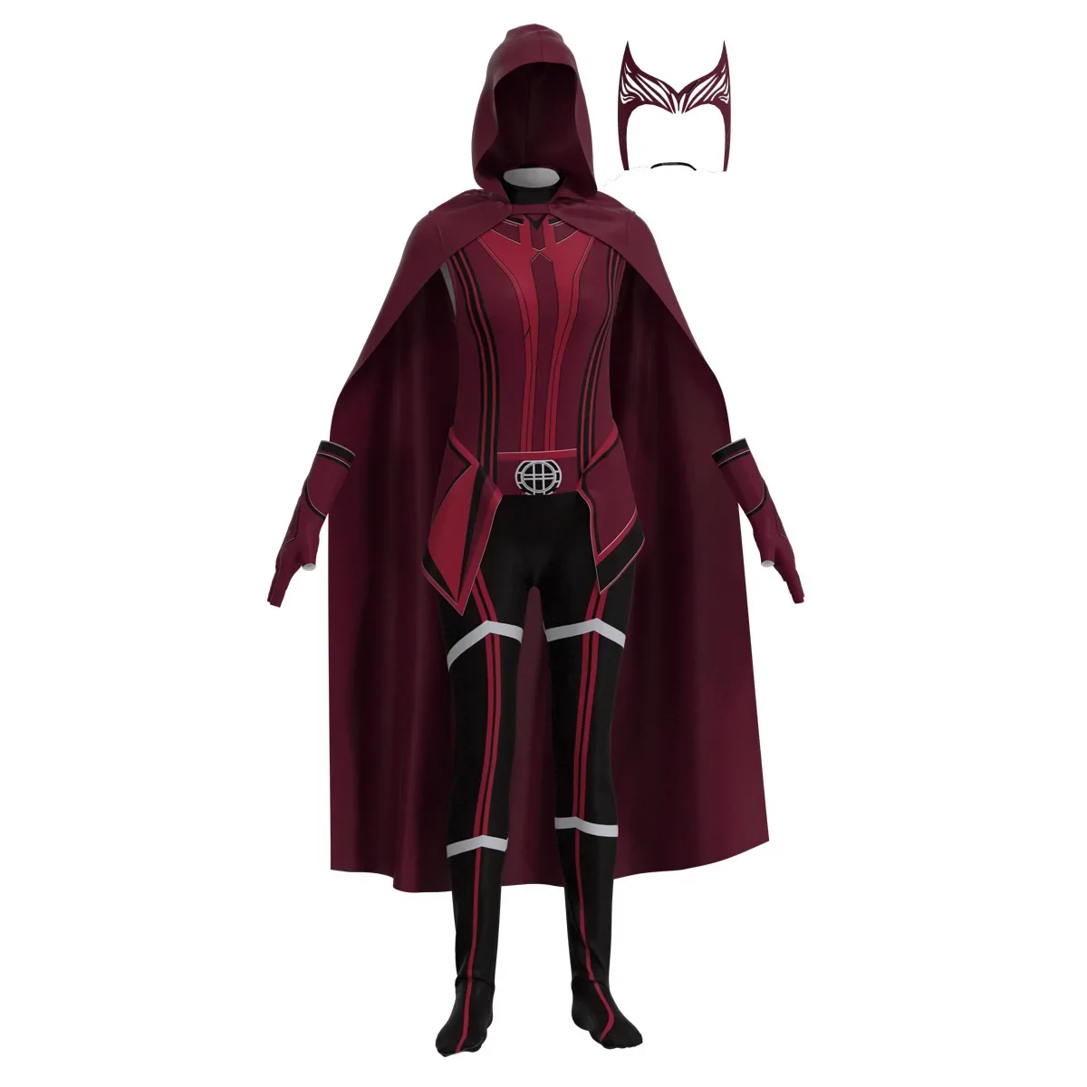 Wanda Maximoff planchers let Witch Jumpsuit Costume, Cape, EverakCrown, Sauna Piece, Full Set, Endgame imbibé, Multiverse of Madness Cosplay