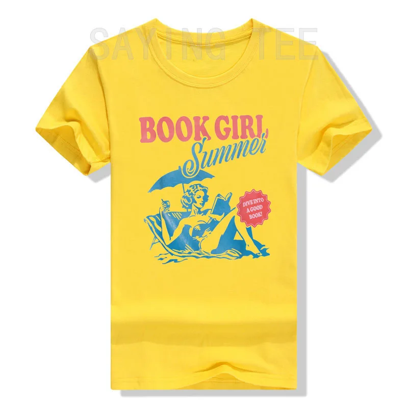 女性のためのレトロな半袖Tシャツ,休暇,本,楽しい読書,ファッション,ライフスタイル,バケーションウェア,ブラウス,ギフト,夏