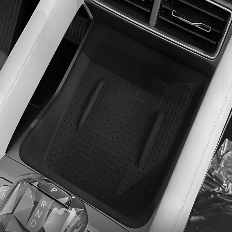 Car Accessories For BYD Yuan Up 2024 2025 Auto storage box set central lower Storage box Wireless charging silicone pad Parts
