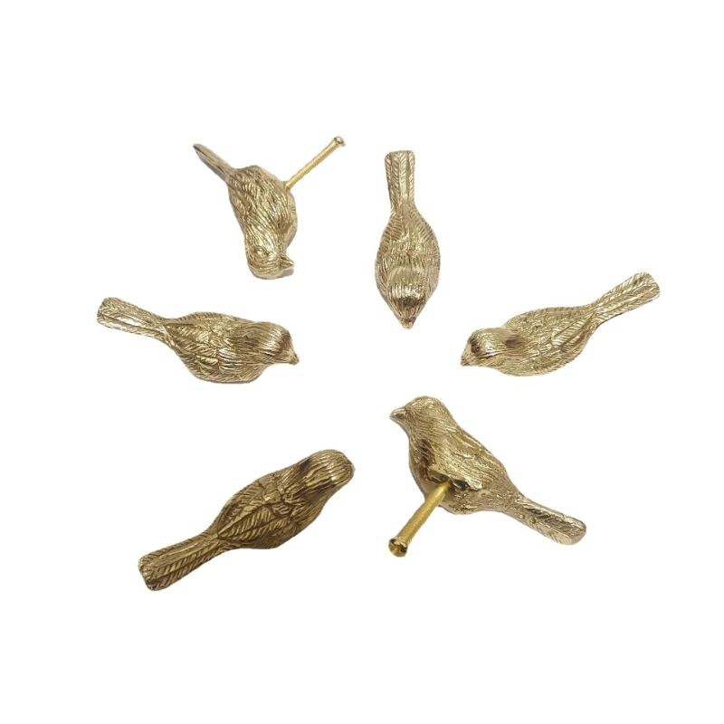 

Brass Bird Home Decoration Tea Jar Jewelry Box Ceramic Matching Drawer Cabinet Door Furniture Handle Single Hole Knob Hardware