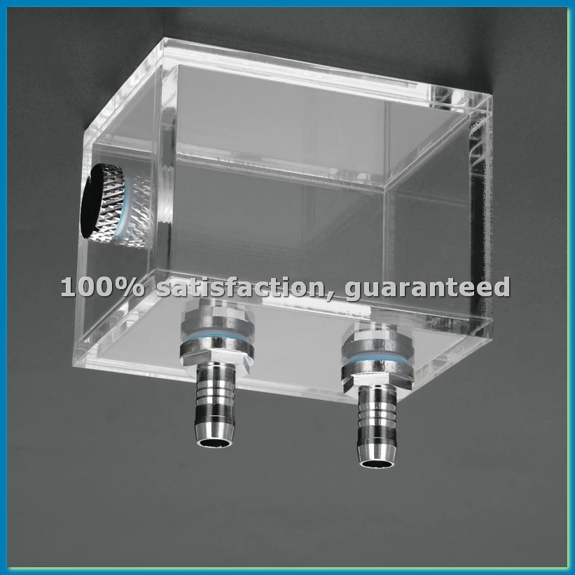 New 200ml Acrylic water tank cooler water cooling radiator pc cpu water block Transparent-ABVM