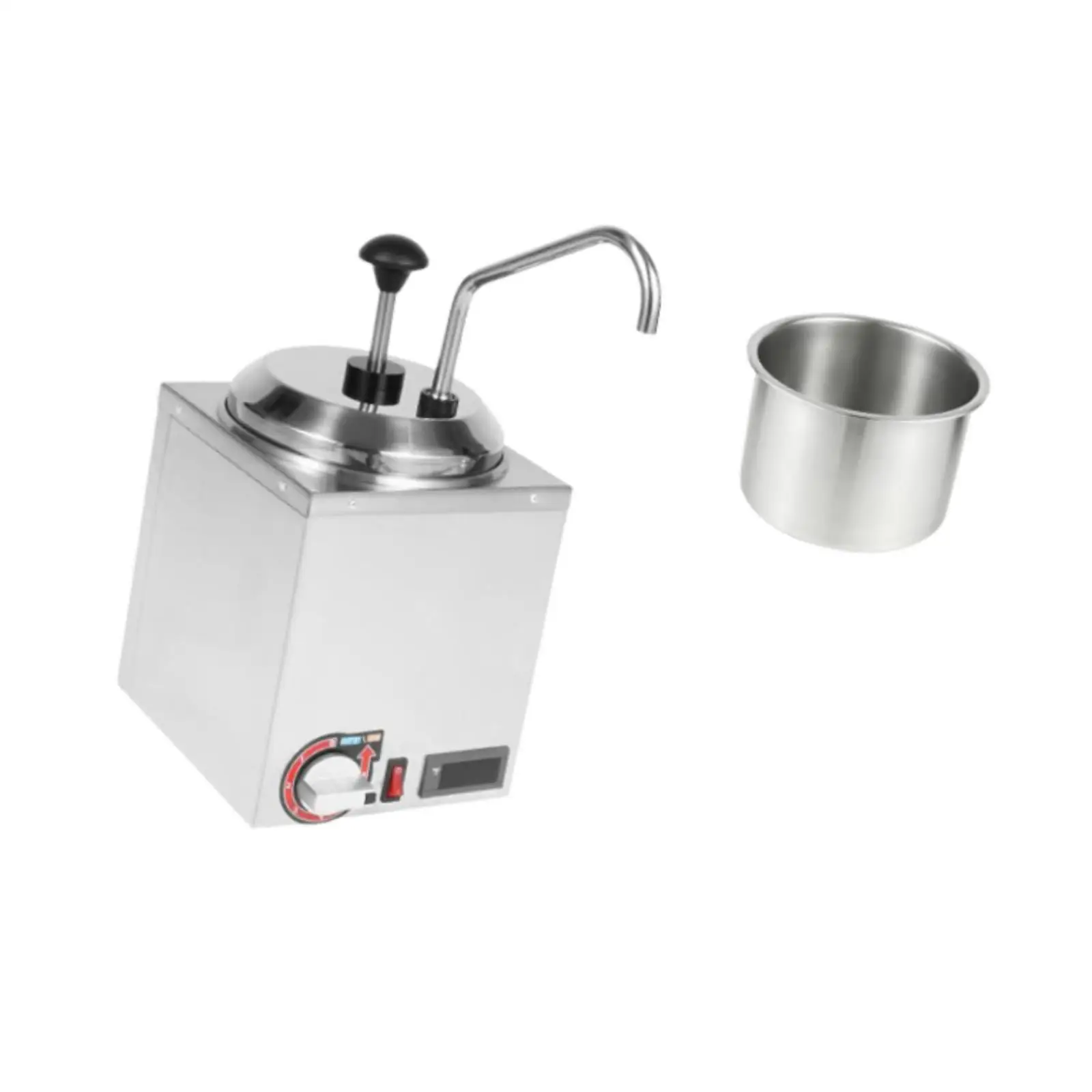 Dispensador eléctrico de queso con temperatura ajustable, calentador de dulces caliente de gran capacidad para maní, comercial, caramelo, cocina, Hotel