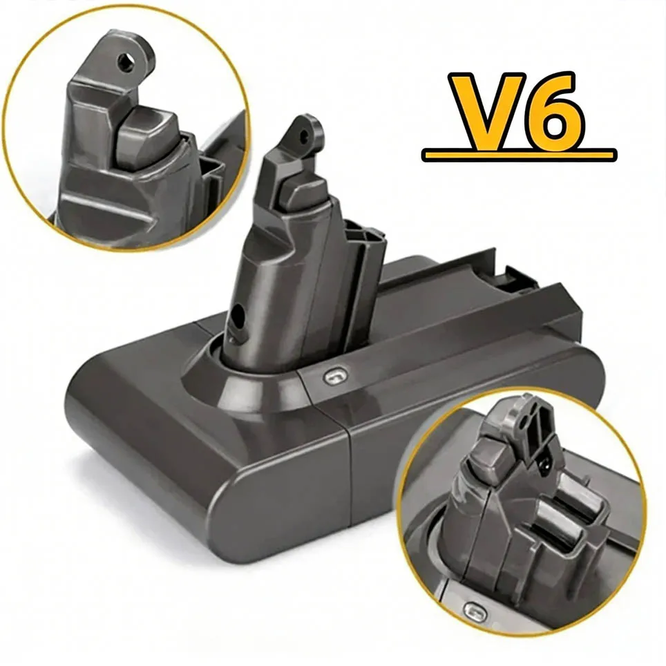 12800 mAh Akku für Dyson V6 Staubsauger-Serie, passend für DC62 SV03 SV09 DC58 21,6 V