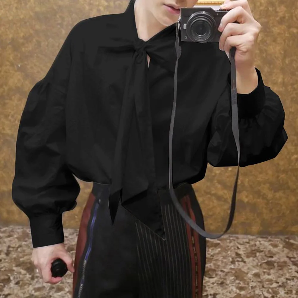 

Модная винтажная дизайнерская мужская свободная рубашка с длинным рукавом и галстуком-бабочкой, блузка, топы, повседневная мужская уличная рубашка в стиле ретро