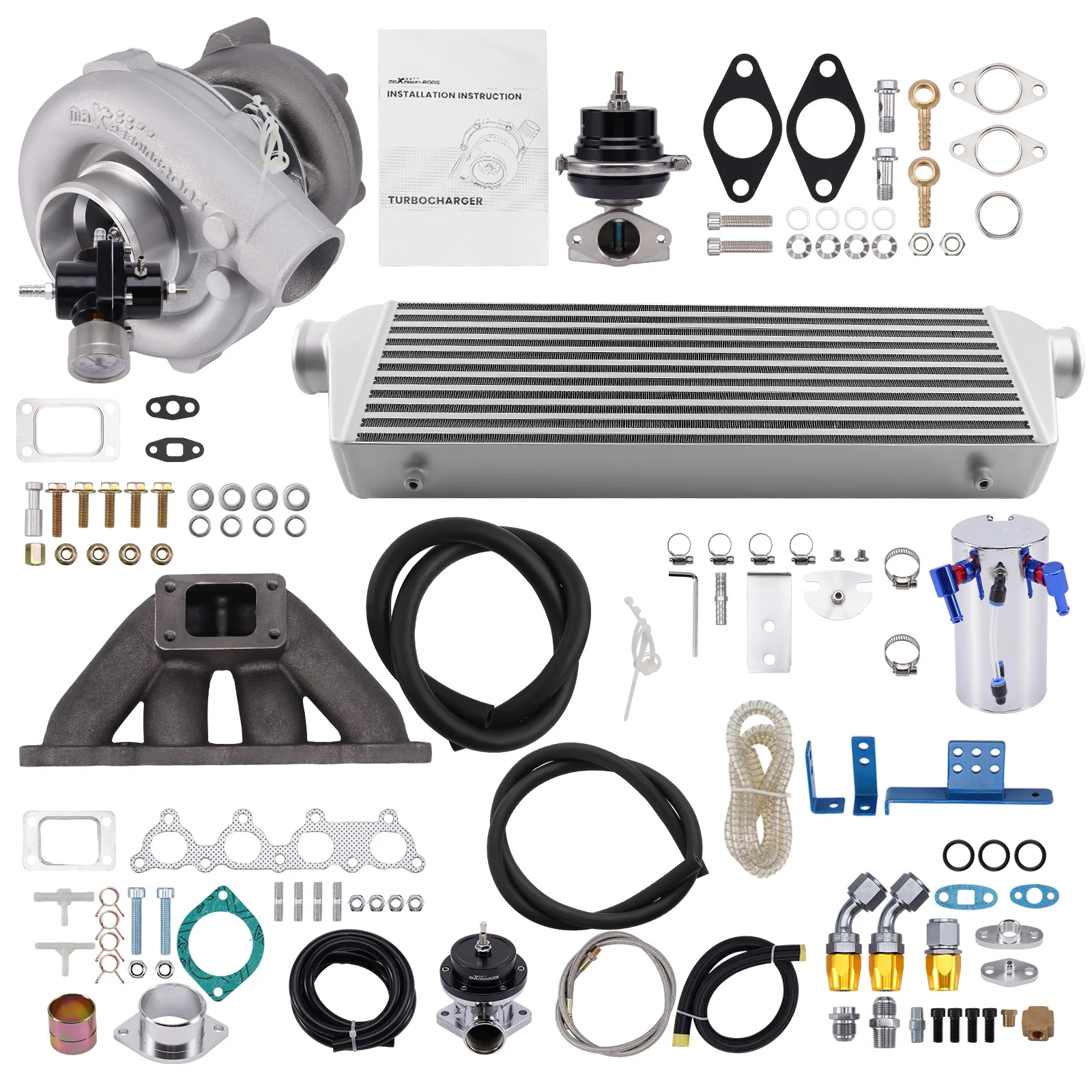 

8 PCS Turbo Kit + Manifold for Honda D15 D16 D15Z1 D16Z6 D16Y7 D16Y5 D16Y8