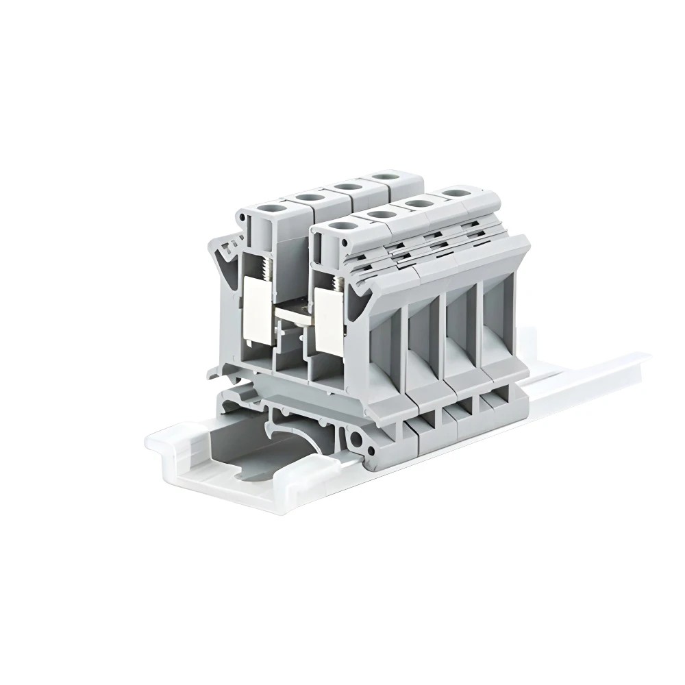 

UK10N Din Rail Terminal Block Universal Screw Connection Connector 76A Wire Conductor UK-10N 50PCS