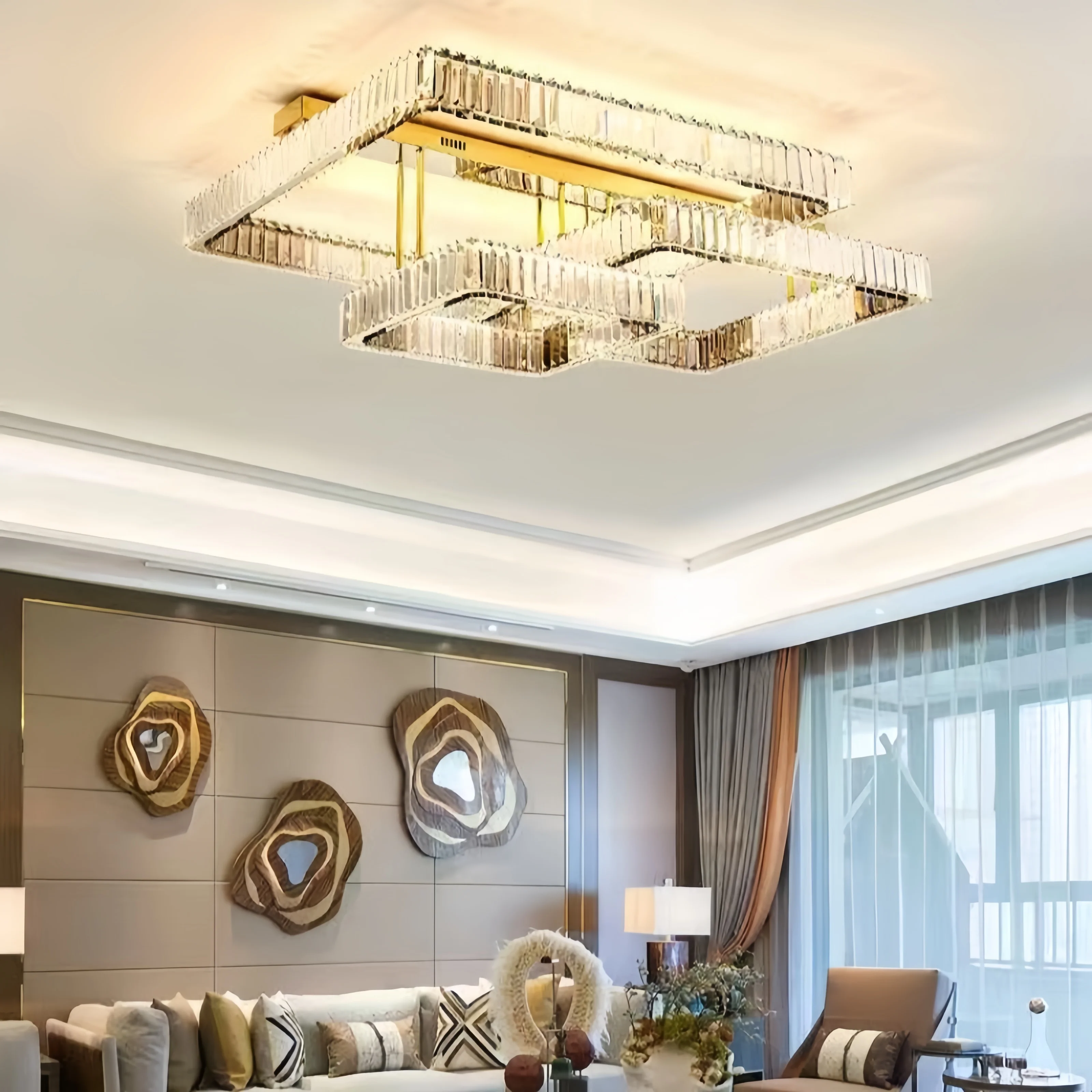 

Modern Originality Dimmable Ceiling Lights For Living Room Lustre Crystal Ceiling Lamp Bedroom Restaurant Luxury Ceiling Light