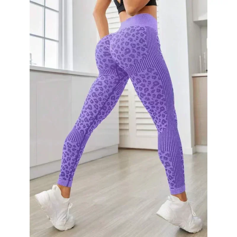 Women Tie Dyed Seamless Yoga Pants Sexy High Waist Running Sports Leggings Wearing Honey Peach Hip Lifting Fitness Leggings