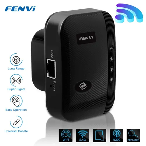 FENVI 와이파이 리피터 무선 익스텐더 앰프 부스터 라우터, 300Mbps, 802.11N 장거리 와이파이 리피터 확장기 액세스 포인트 