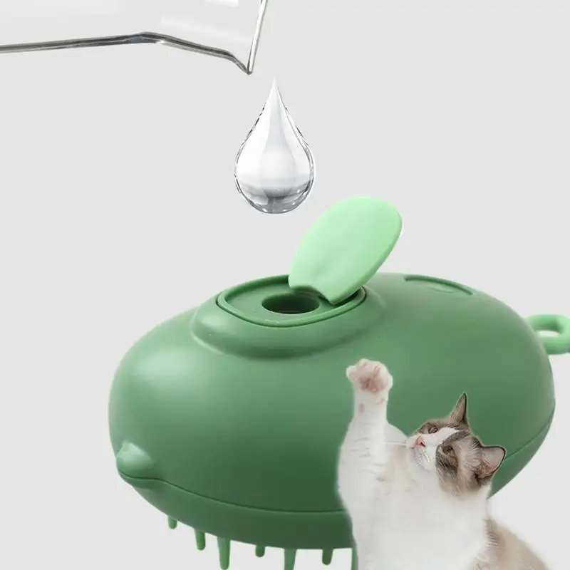Cepillo vaporizador para mascotas, limpieza de perros y gatos, masaje en aerosol vapor, peine de belleza 4 en 1, cepillo de aseo para depilación con luz azul