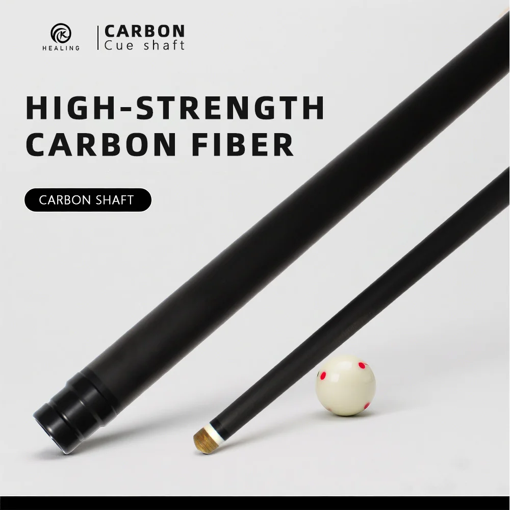 Manche en fibre de carbone, pointe de 12 mm pour queue de carom, manche de queue de billard pour le snooker, partie supérieure, tacos de billard 12-22