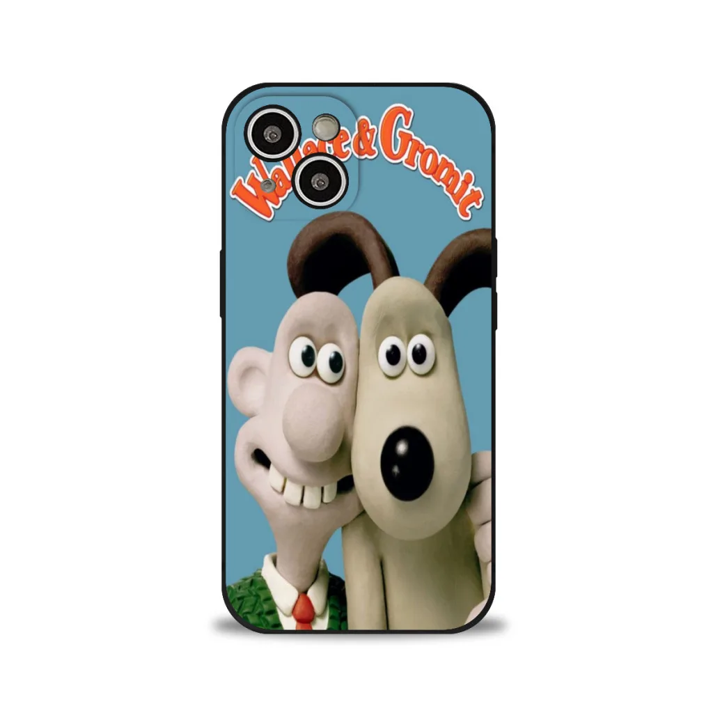 Phone Case For iPhone 15 Pro Max Plus Soft  Silicone Cover Kawaii Cute Gromit