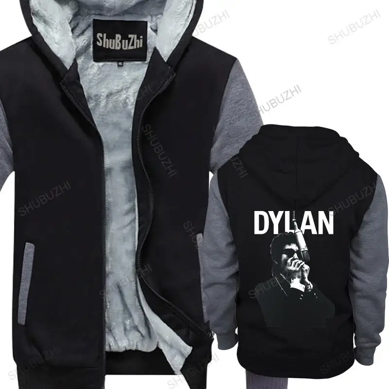 

homme cotton hoodies zipper Official Bob Dylan Harmonica brand winter hoodie warm jacket