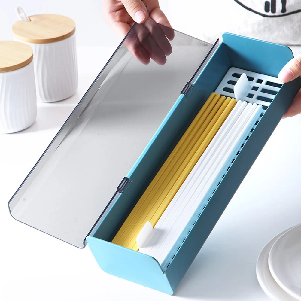 

Cutlery Chopstick Storage Box Long Size Utensil Holder Material Draining Plate Practical Household ganizer