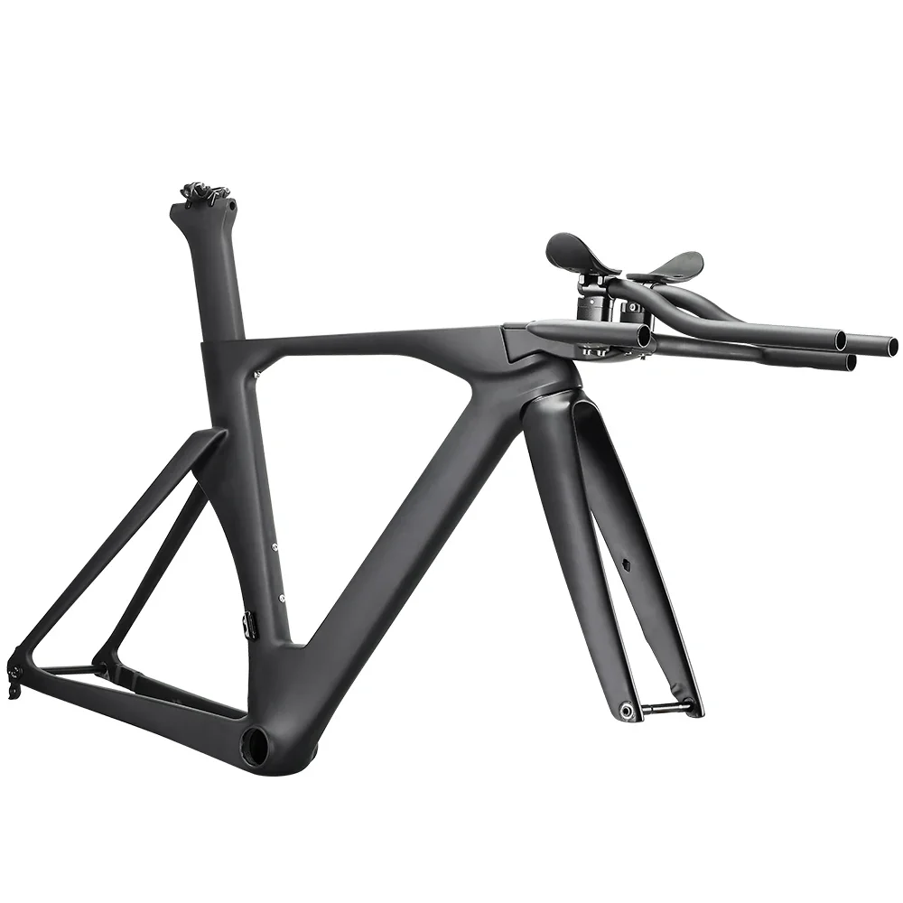 TT Disc Bike Carbon Road Triathlon Frame 700*28C Tire Carbon Trial Time Bicycle Frame UD Flat Mount Disc Road TT Frame