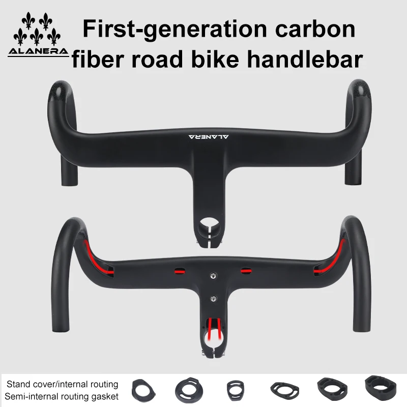 ALANERA Full Carbon Road Integrated T800 Handlebar Ultralight Road Bike Handlebar 28.6mm Racing Bent Bar, Bicycle Accessories - Image 3