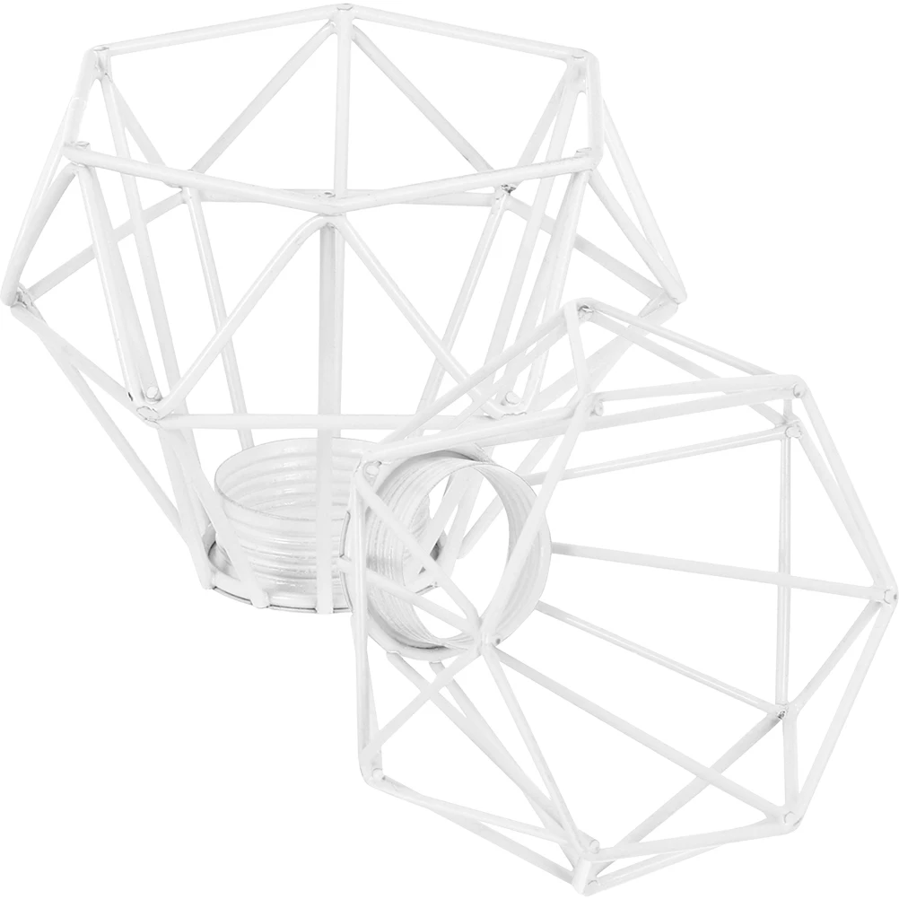 

2pcs Diamond Shape Ceiling Light Shade Industrial Style Hanging Lamp Cover Replacement Decorative Metal Lampshade Retro Design