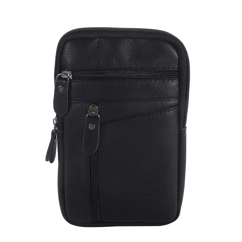 Men's Shoulder Bag Multi-Function Leather Messenger Bag Casual Crossbody Bags High Quality Male Purse Phone Chest Pack