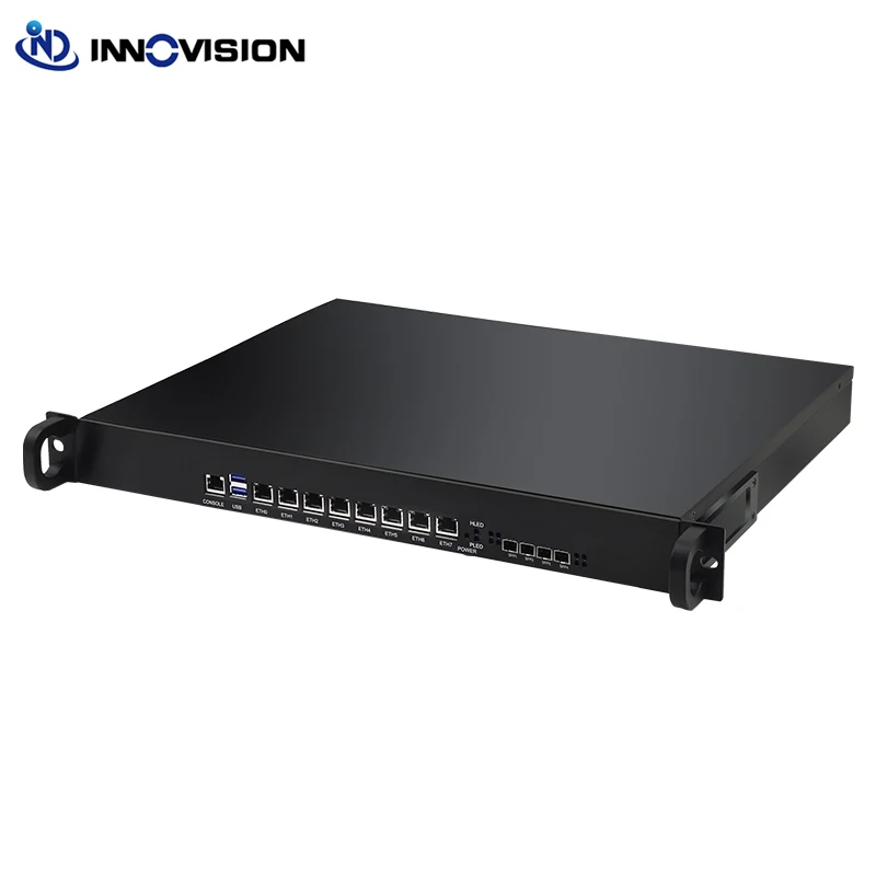 1U Rack Server 8lan 4 10 ГБ Sfp 8th I3 I5 I7 Pfsense Linux Server MikroTik Firewall Router Server