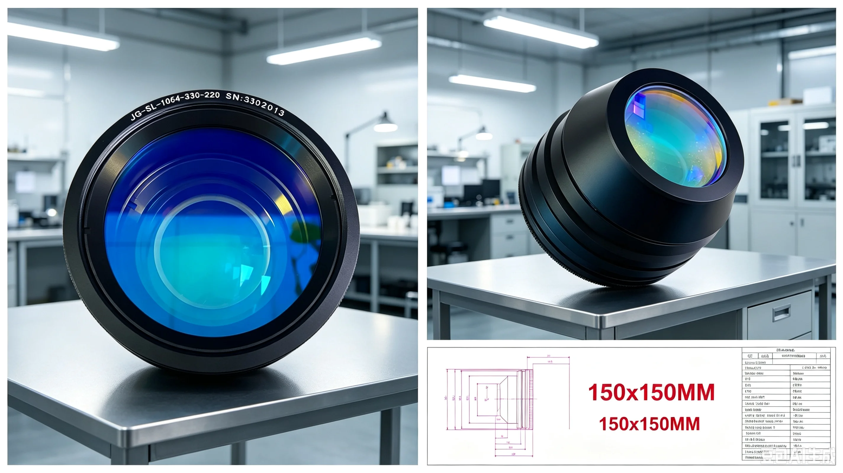 M55 M85 F-theta Field Mirror Lens 1064nm Multiple Focal Length F100-F430 Scan Lens Replacement Parts for Fiber Laser Marker