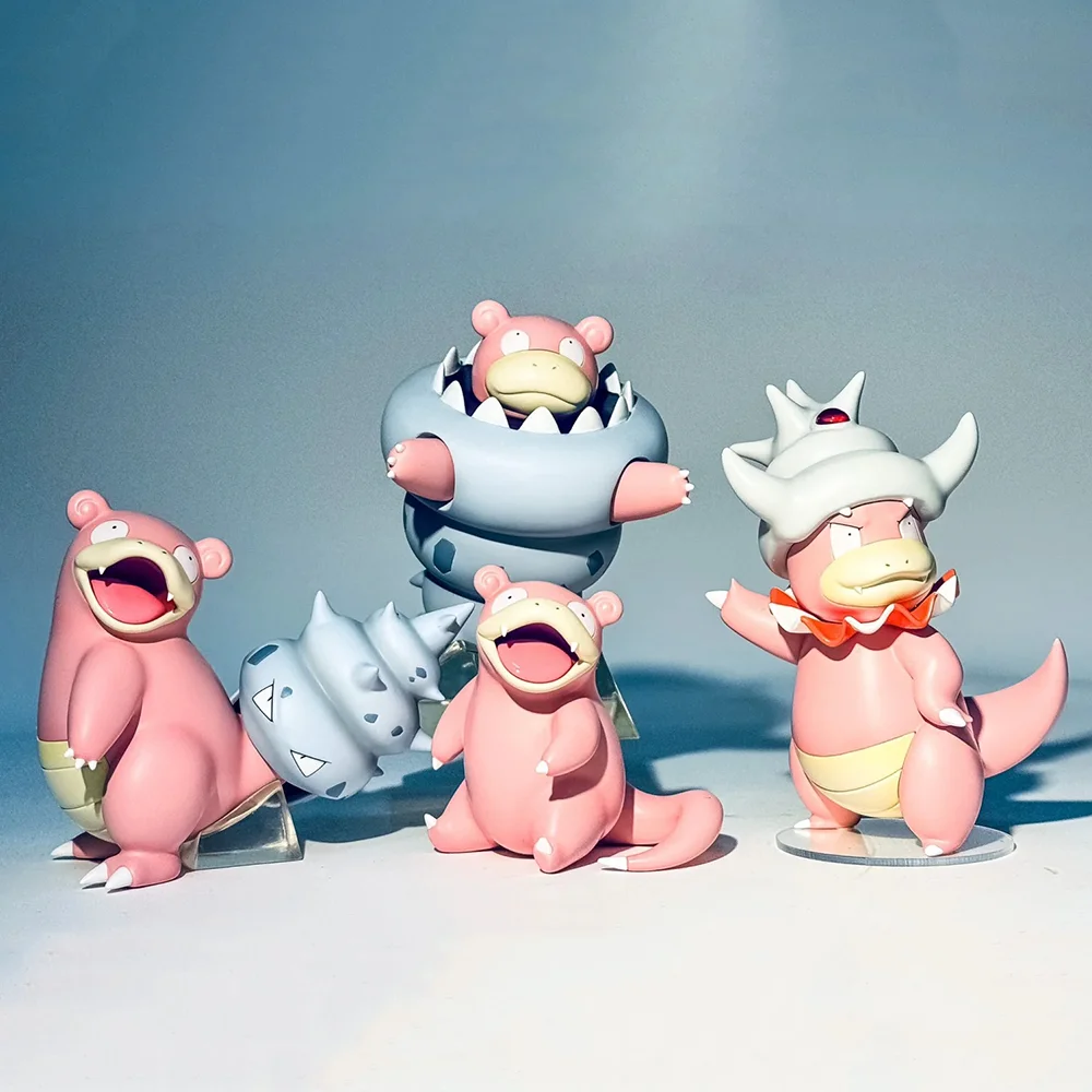 Fa Anime Pokemon Figure 1/20 Figurine #79 Slowpoke #80 Slowbro #199 Slowking Action Figures Kawaii Desk Decor Collect Model Toy