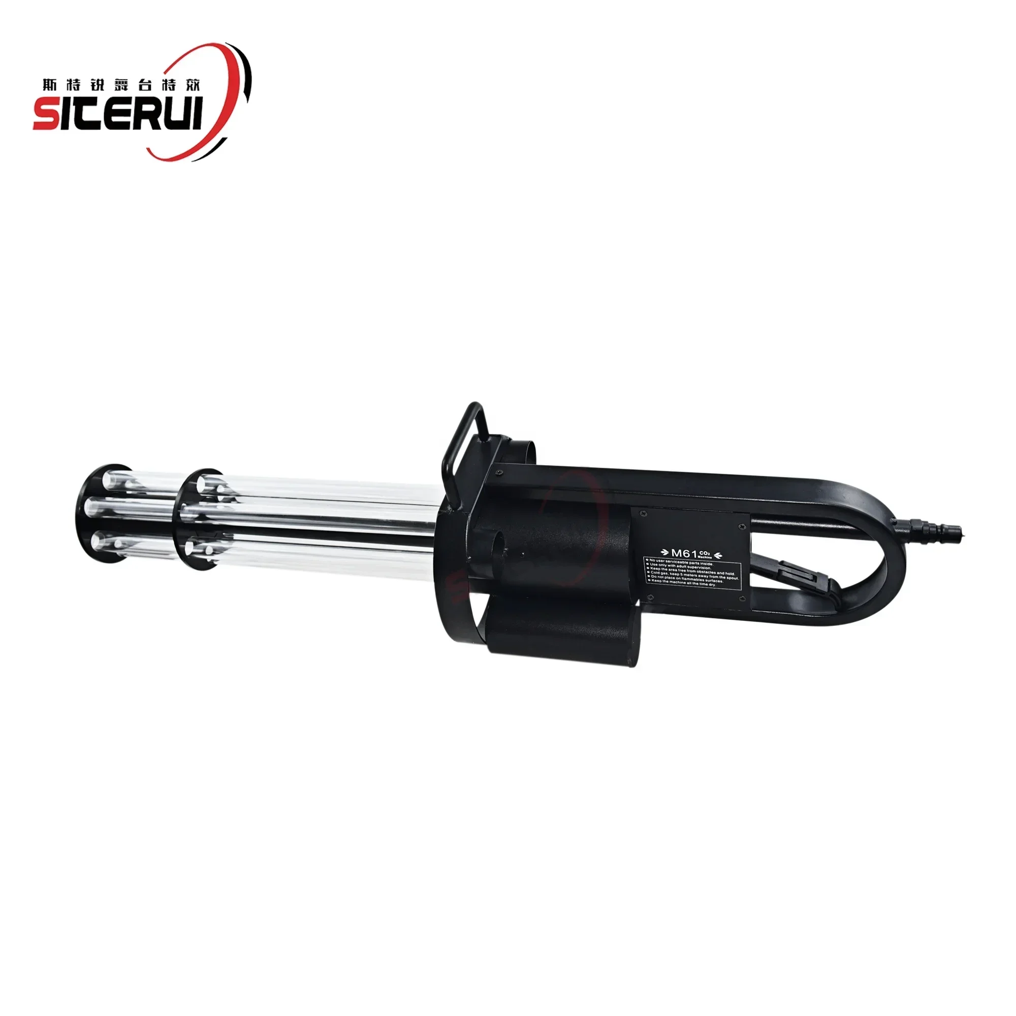 

2025 SITERUI LED Gatling shaped CO2 spray with 3 meters hose for Concert Stage Party Wedding Celebration Music Festival