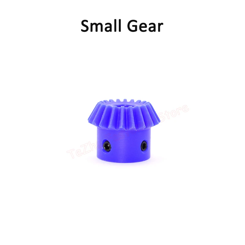 1pcs 20 40 Teeth 2M Blue Nylon Bevel Gear 90 Degrees Meshing Angle Speed Ratio 1:2 Plastic Bevel Gear Keyway Bore 12-25mm