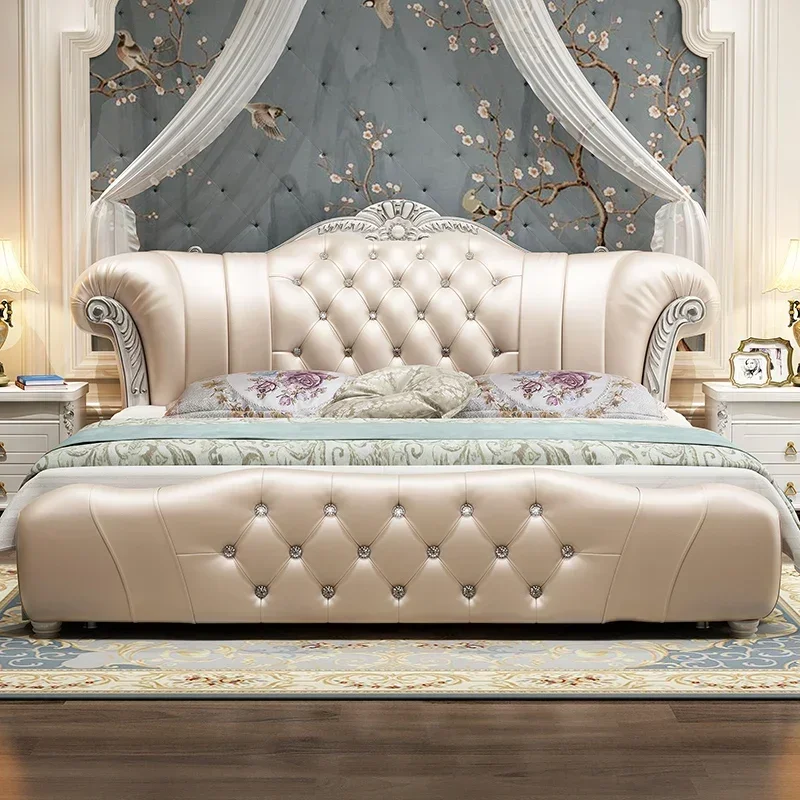 double beds 180X200CM modern king size frames with head board furniture luxury full marriage bedrooms dorm room essential Bed