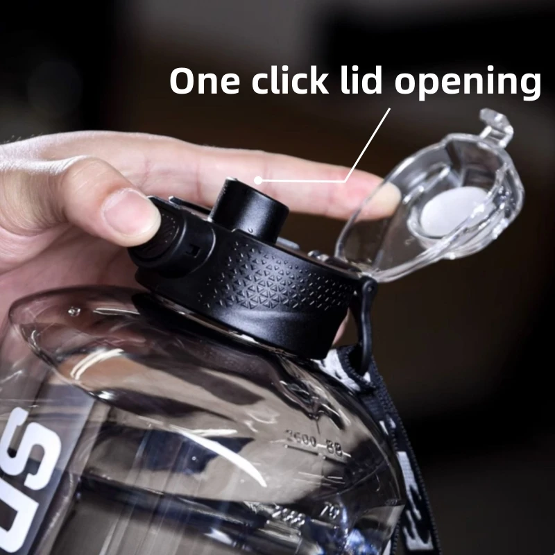 1.7L/2.7L Sports Water Bottle Gym Cycling Cup Portable Handheld Large Capacity Water Bottle For Fitness Camping Men Water Kettle