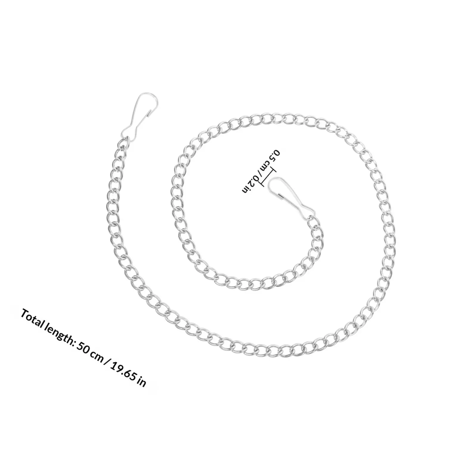 10Pcs Advertising Hanging Chain Silver Iron 50cm Adjustable Hooks Bird Feeder Lantern Planter Windchime Signboard Indoor Outdoor