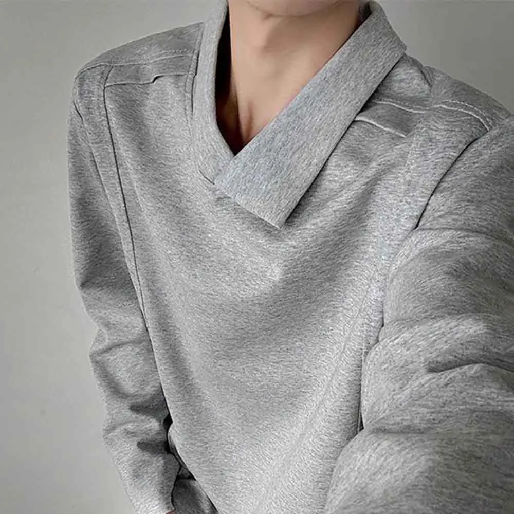 خريف جديد الذكور بلون غير النظامية طويلة الأكمام تي شيرت الأمريكية الرجعية موضة الاتجاه الشارع فضفاض عادية المتخصصة الرجال أفضل 2025 #6