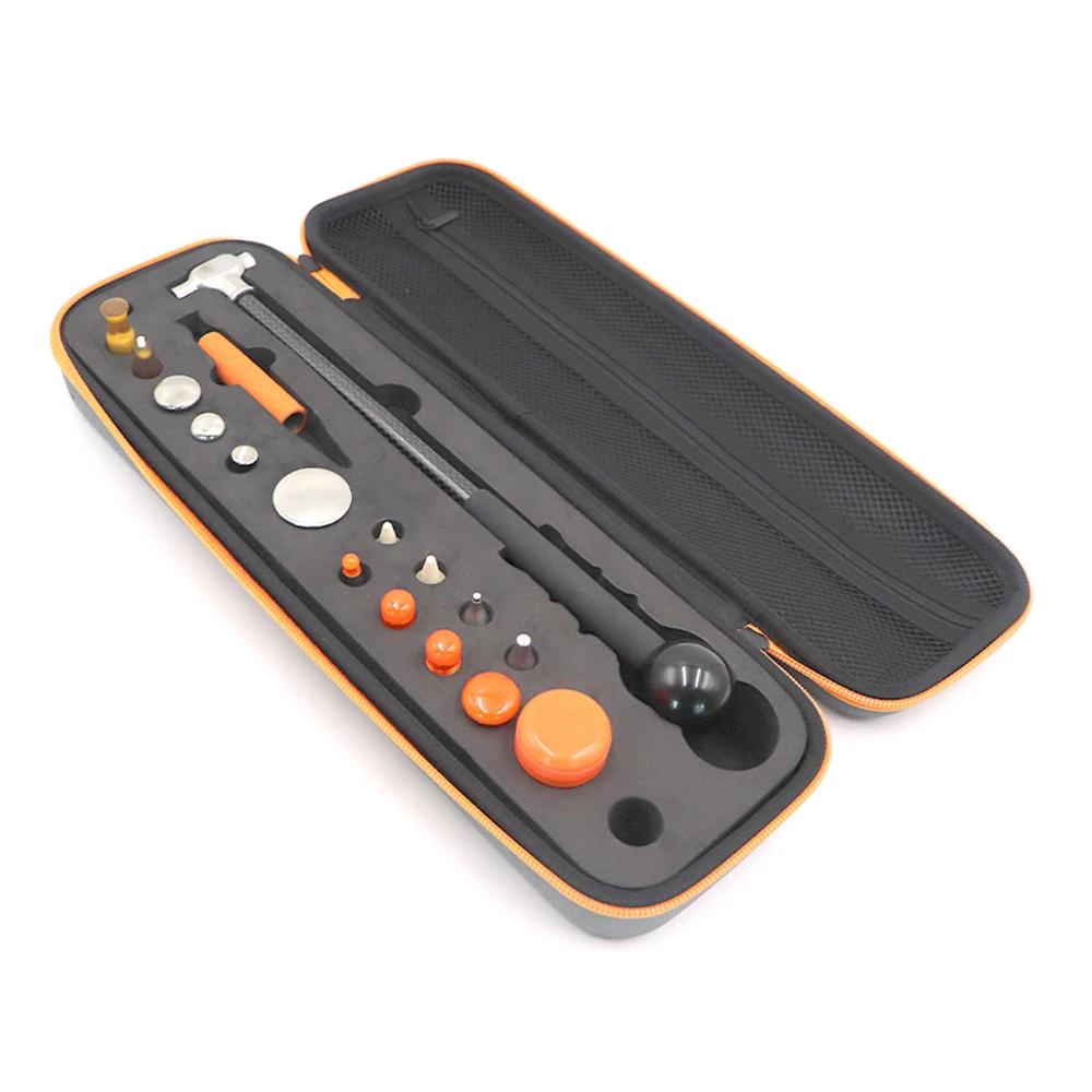 Paintless Dent Repair Carbon Fiber Hammer Tool Kit Knock Hammer Short Tap Pen With Rubber/Steel/PEI/PAI Tap Heads