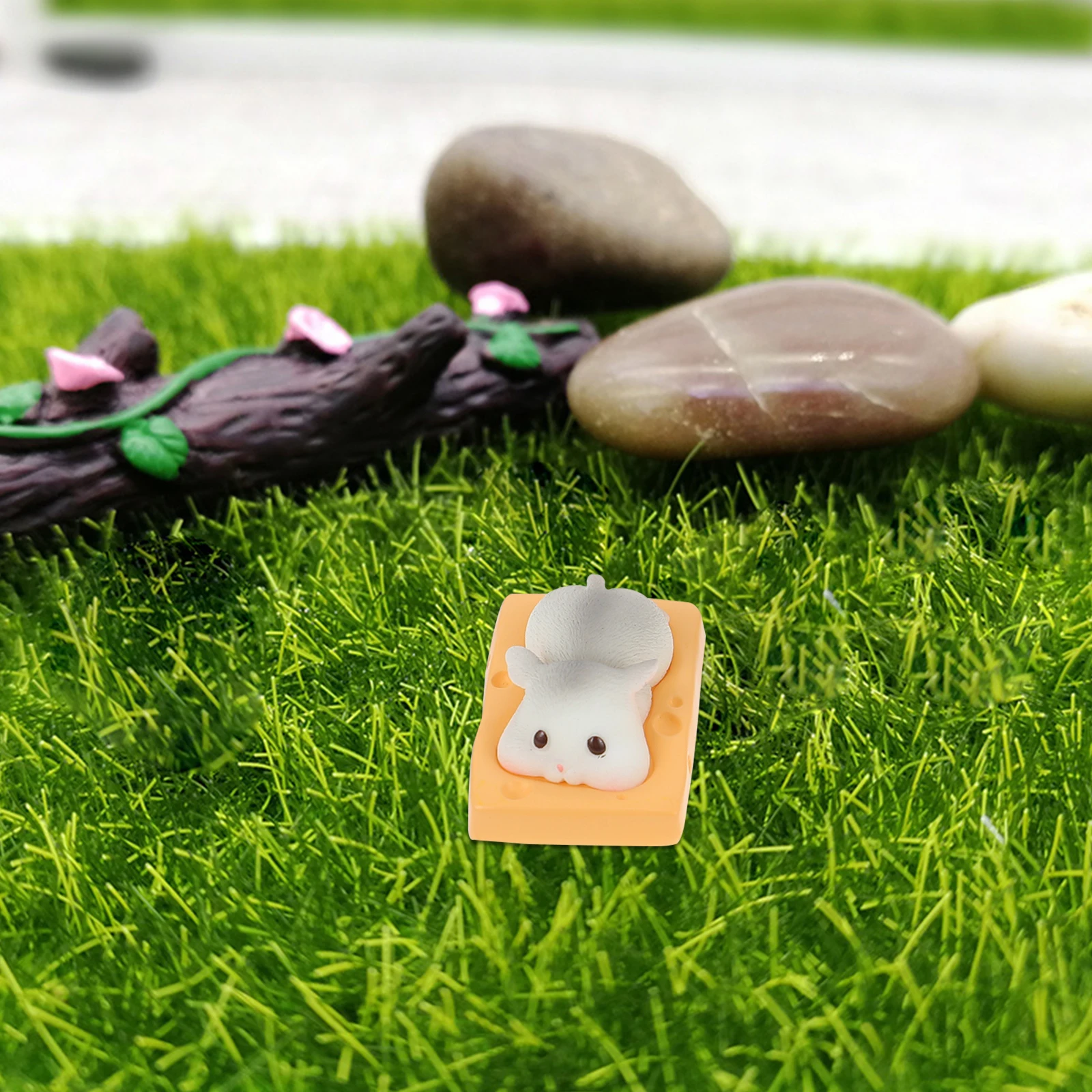 

8pcs Succulent Ornament Hamster Shaped Resin Craft Micro Landscape Decor Moss Mini Accessories Household nishings Bonsai