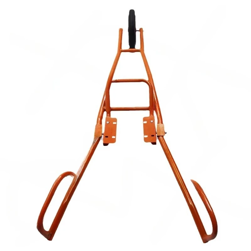 Hand Push Single Wheel Earth Auger Frame Dual Wheel Agricultural Digging Hole Drilling Bracket Small Planter Machine Support